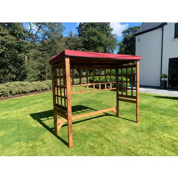 Large Universal Shelter - Redwood - L92 x W225 x H194 - Burgundy