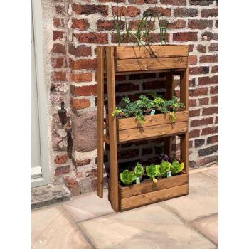 Regular Herb Garden Planter - Redwood - L34 x W56 x H99 - Minimal Assembly Required