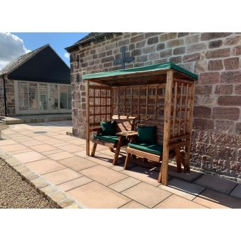 Grand Henley Twin Seater Arbour - L92 x W225 x H194 cm - Green