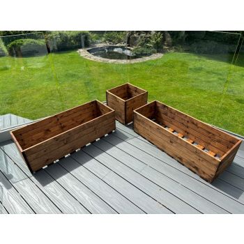 Multi Pack of 2 - Berwick Corner Wooden Planter Set