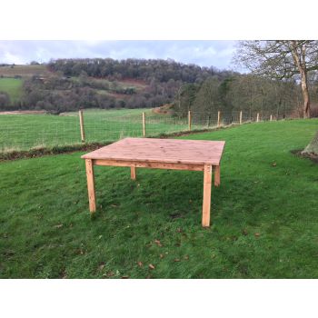 8 Seat Square Dining Table, wooden garden furniture, fully assembled