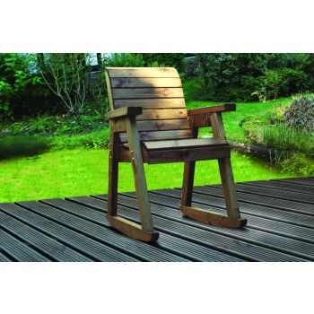 Chair Rocker with Cushions - W68 x D77 x H102 - Fully Assembled - Burgundy