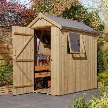 6 x 4 Heritage Shed - Pressure Treated Timber - L189 x W140 x H214 cm