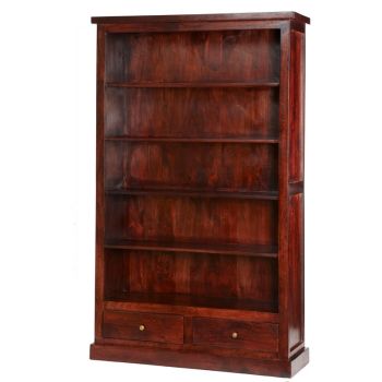 Jaipur Dark Mango Large Bookcase - Solid Mango Wood - L35 x W110 x H180 cm