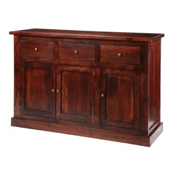 Jaipur Dark Mango Large Sideboard - Solid Mango Wood - L50 x W135 x H90 cm
