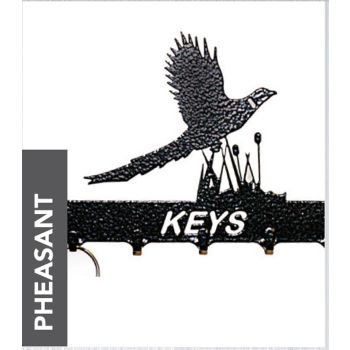 Pheasant Key Holder - Rack - Solid Steel - W15 x H9 cm - Black