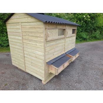 Buttercup Large Poultry Shed with nest boxes for chickens, ducks. Coop for up to 50 chickens. Pressure Treated Timber