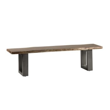 Baltic Live Edge Large Bench - Metal/Acacia Solid Wood - L40 x W175 x H45 cm