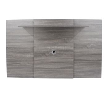 Extendable Fixed TV Wall Panel - MDP - L22 x W136 (Extendable Upto 150 cm) x H90.3 cm - Grey Oak Effect - Flat Packed