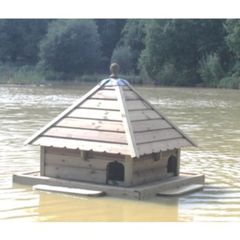 Large Square Floating Duck House, Waterfowl Nesting Box for Pond or Lake