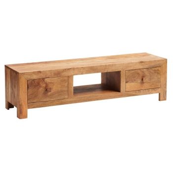Toko Light Mango Wide Screen TV Unit - Solid Mango Wood - L40 x W145 x H40 cm
