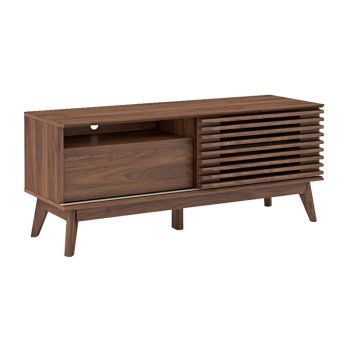 1.2m TV Cabinet - MDF - L40 x W118 x H50 cm - Dark Columbian Walnut