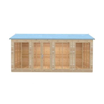 Mayfield 16 x 8 Summerhouse - Wood - L239 x W476 x H229 cm