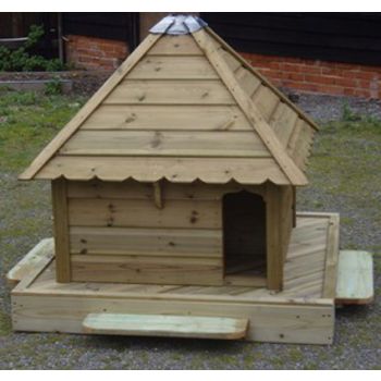 Medium Square Indian Runner Floating Duck House, Waterfowl Nesting Box for Pond or Lake