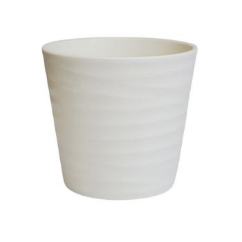 Oslo Cotton Taper Planter - L32 x W32 x H27 cm - White