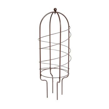 Outdoor Pot Plant Support - Mild Steel - L64 x W26 x H26 cm - Bronze