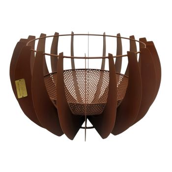 Outdoor Solis Fire Pit - Steel - L50 x W50 x H30 cm - Rust