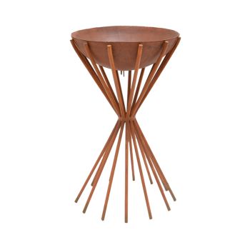 Outdoor Tall Dakota Firebowl - Metal - L39.5 x W38 x H65 cm - Rust