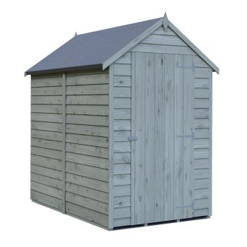 Overlap 6 x 4 Feet Pressure Treated Value Range Shed Single Door