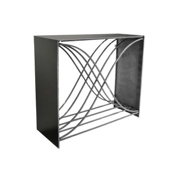 Outdoor X shape Log Storage - L38 x W100 x H88 cm - Zinc