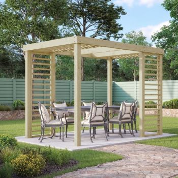 Panel Pergola - Wood - L240 x W240 cm - Light Green