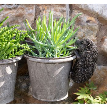 Hedgehog Plant Pot Hanger - L11 x W6 x H6 cm