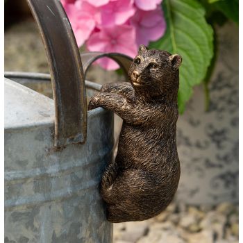 Brown Bear Plant Pot Hanger - L10.5 x W5 x H6.5 cm