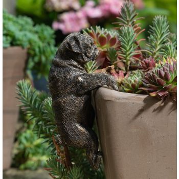 Pug Plant Pot Hanger - L10.5 x W4.5 x H6 cm