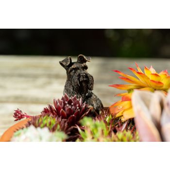 Antique Bronze Coloured Schnauzer Pot Buddy Plant Pot Hanger