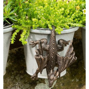 Antique Bronze Coloured Dragon Pot Buddy Plant Pot Hanger