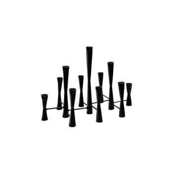 Parker 11 Piece Candle Centerpiece - Mild Steel - L27 x W51.5 x H42 cm - Black