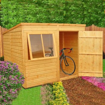 8 x 6 Feet Pent Single Door Tongue and Groove Garden Shed Workshop