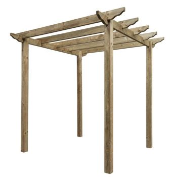 Pergola - Timber - L240 x W240 x H276 cm - Natural
