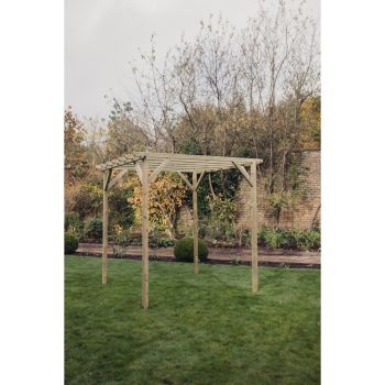 Contemporary Pergola - Timber - L240 x W240 x H230 cm - Partially Assembled
