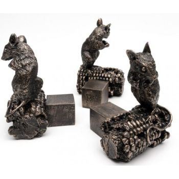 Harvest Mouse On Corn Plant Pot Feet - Set of 3