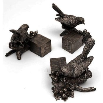 Bronze Robin Plant Pot Feet - Set of 3
