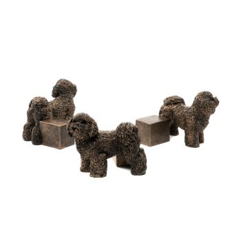 Bichon Frise Plant Pot Feet - Set of 3 - L9 x W10.5 x H7 cm