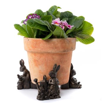 Beatrix Potter Plant Pot Feet Antique Bronze Set 5