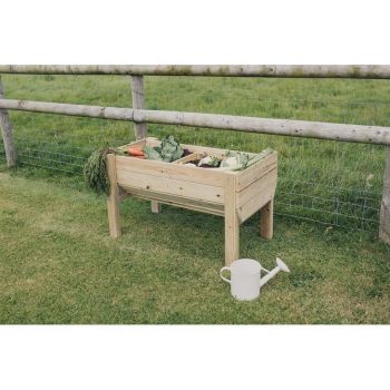 Multi Pack of 2 - Raised Veg Trug Garden Planter - Scandinavian Redwood - L52 x W100 x H60 cm - Minimal Assembly Required