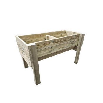 Multi Pack of 2 - Raised Veg Trug Garden Planter - Scandinavian Redwood - L52 x W150 x H60 cm - Minimal Assembly Required