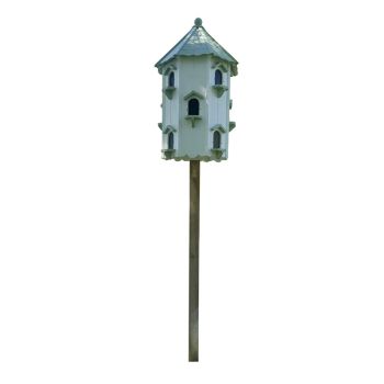 Glemsford Large Dovecote, Traditional English Pole Mounted Birdhouse for Doves or Pigeons - L65 x W65 x H132 cm