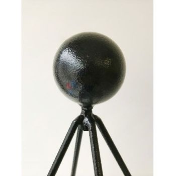 Large Ball Top Bare Metal/Ready to Rust - Top for Garden Plant Border Support - Solid Steel - L30 x W30 x H30 cm