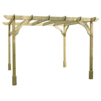 Premium Pergola - Wood - L180 x W180 x H270 cm - Light Green