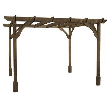 Premium Pergola - Wood - L180 x W180 x H270 cm - Rustic Brown