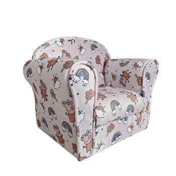 Kids Mini Chair Peppa Pig - Boucle - L37 x W53 x H45 cm - Pink