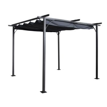 Prague Pergola - Steel - H230 x W350 x L350 cm - Grey