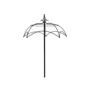 Umbrella Trainer Plant Border Support - Single Stem Tuteur - Steel - L83.8 x W83.8 x H198.1 cm - Black