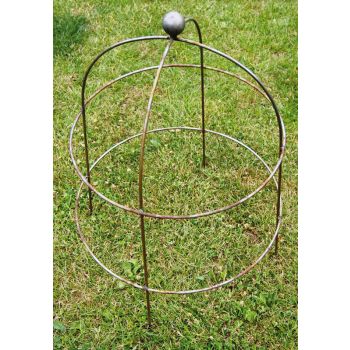Bell Cloche 67 (The Plant Cage Support) (Pack of 2) - Steel - L50.8 x W50.8 x H67 cm - Bare Metal/Ready to Rust