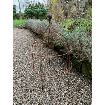 Paris Cloche Plant Support - Steel - L43.2 x W43.2 x H72.4 cm - Bare Metal/Ready to Rust