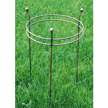 Double Ring Frame (Small) (Pack of 2) - Steel - L33 x W33 x H63.5 cm - Bare Metal/Ready to Rust